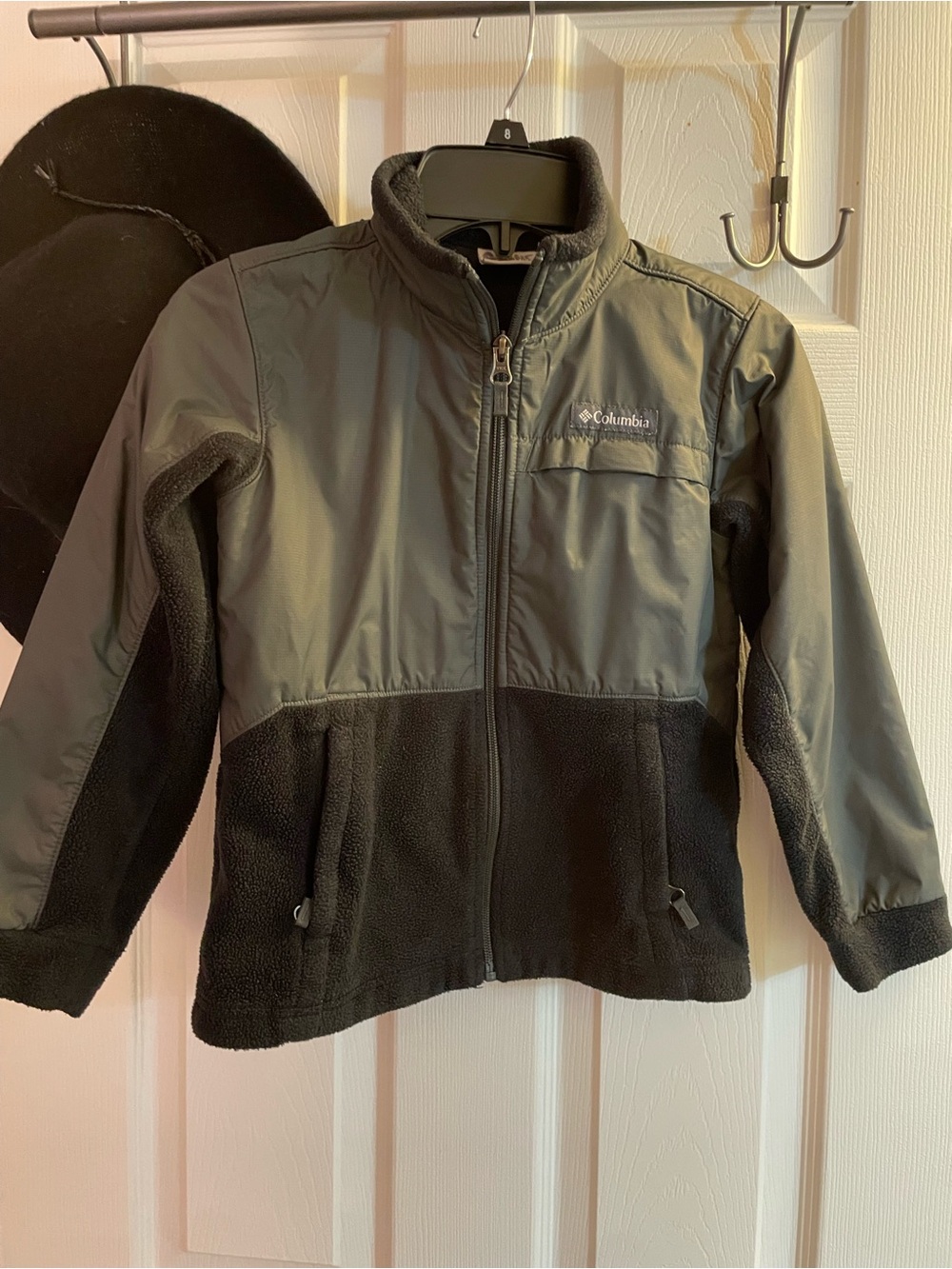 Columbia Kids Black Two-Tone Fleece-Panel Jacket